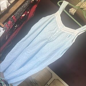 Villager Woman-Liz Claiborne Light Blue Dress with White Lace Detail Size 3X